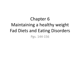 Ch. 6 Eating Disorder