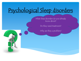 Psychological sleep disordershot!