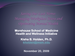 Stress - Morehouse Intranet :: Home
