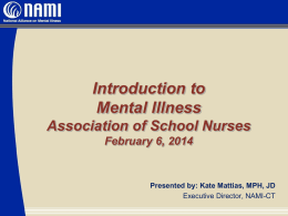 Depression in Children - Association of School Nurses of Connecticut