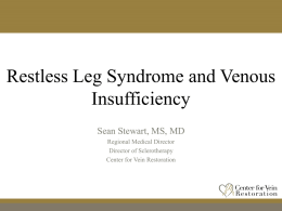 Restless Leg Syndrome and Venous Insufficiency