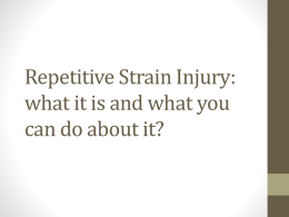 Repetitive Strain Injury: what it is and what you can do about it?