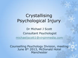 Crystallising Psychological Injury