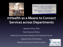 Matthew Price, PhD - TACHL - Medical University of South Carolina