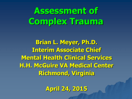 Assessment of Complex Trauma