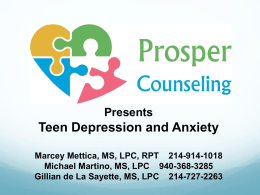 Teen Depression and Anxiety