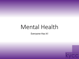 Mental Health - Kent County Council