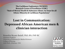 The impact of depression on African American Men