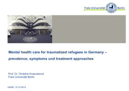Dr Knaevelsrud – Care of Refugees in Germany