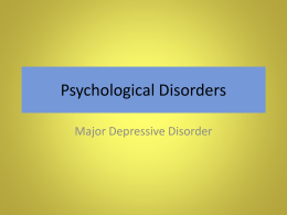 Describe the symptoms and prevalence of Major Depressive Disorder