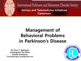 Management of Behavioral Problems in Parkinson`s