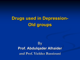 8-Drugs used in depression