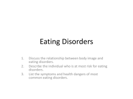 Eating Disorders - Montgomery County Schools