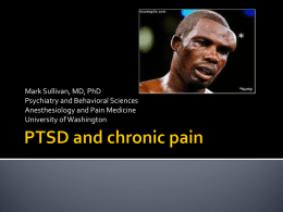 PTSD and chronic pain - Oregon Pain Guidance