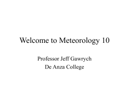 Welcome to Meteorology 10