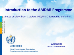 Introduction to the AMDAR Programme