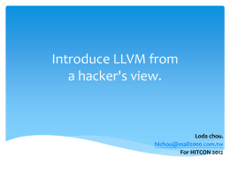 LLVM - Loda`s blog