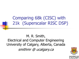 ENCM515 -- Compare 68K and SHARC