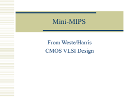 Mini-MIPS - University of Utah
