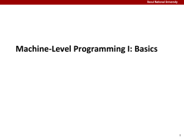PowerPoint Presentation - Introduction to Computer Systems