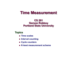 Time Measurement - Portland State University