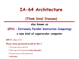 IA-64 Intel Itanium