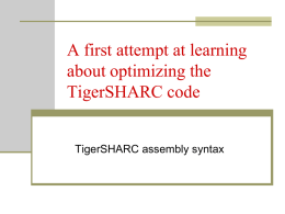 TigerSHARC assembly code development using test driven