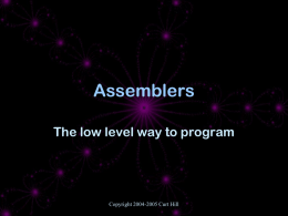 An introduction to assembly language