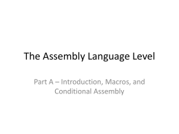 intro to assembler