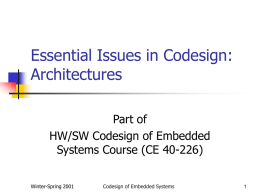 Essential Issues in Codesign