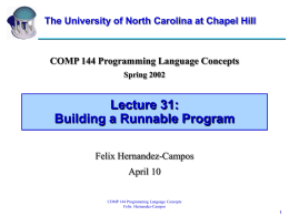 ppt - The University of North Carolina at Chapel Hill