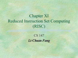 Ch 12 - RISC