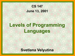 Ch3 Programing Language Level
