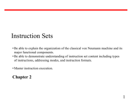 02 - Instruction Sets
