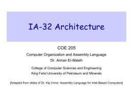 IA-32 Processor Architecture - King Fahd University of Petroleum