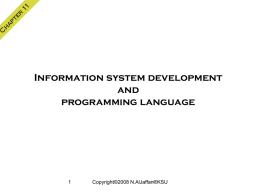 Information System Development and Programming Languages
