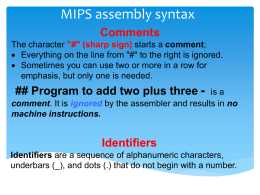 Class 3.4 MIPS Assembly Syntax. Example Program.pptx