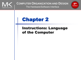 Chapter 2 — Instructions: Language of the