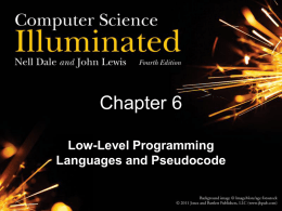Low-Level Programming Languages and Pseudocode