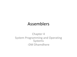 Assemblers - Description