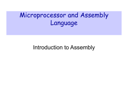 Introduction to Assembly