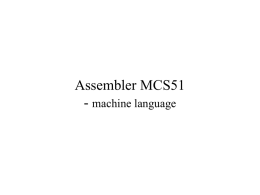 Assembler MCS51