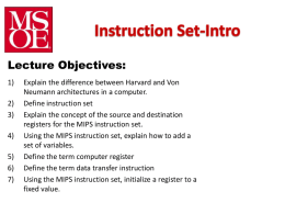 Introduction to Instructions