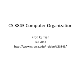 CS 3843 Computer Organization
