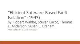 *Efficient Software-Based Fault Isolation* (1993) by: Robert Wahbe