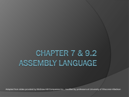Chapter 5 The LC-3 - Pages - University of Wisconsin–Madison