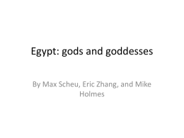 Egypt: gods and goddesses