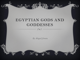 Egyptian gods and goddesses - North Leigh C of E Primary