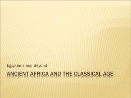 Ancient Africa and the Classical Age