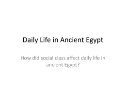 Egypt Daily Lives Notes - Warren County Public Schools
